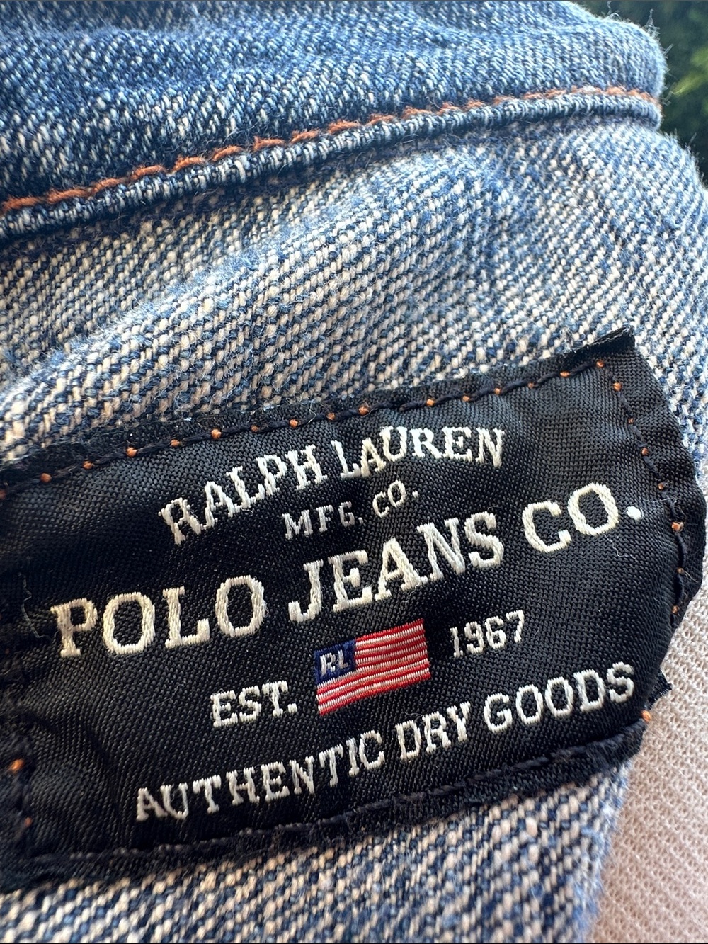 Ralph Lauren Polo Jeans Classic Washed Denim Jacket - Light Blue Size Large - Picture 11 of 14